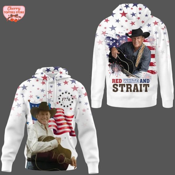 Red White And George Strait 4th Of July Happy Independence Day T-Shirt