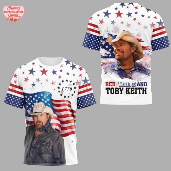 Red White And Toby Keith 4th Of July Happy Independence Day T-Shirt