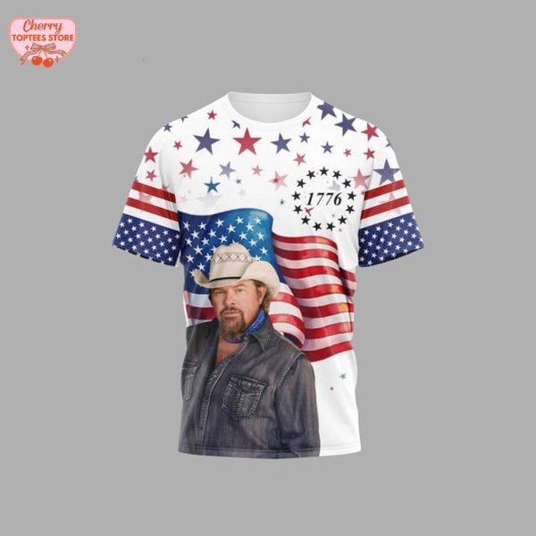 Red White And Toby Keith 4th Of July Happy Independence Day T-Shirt
