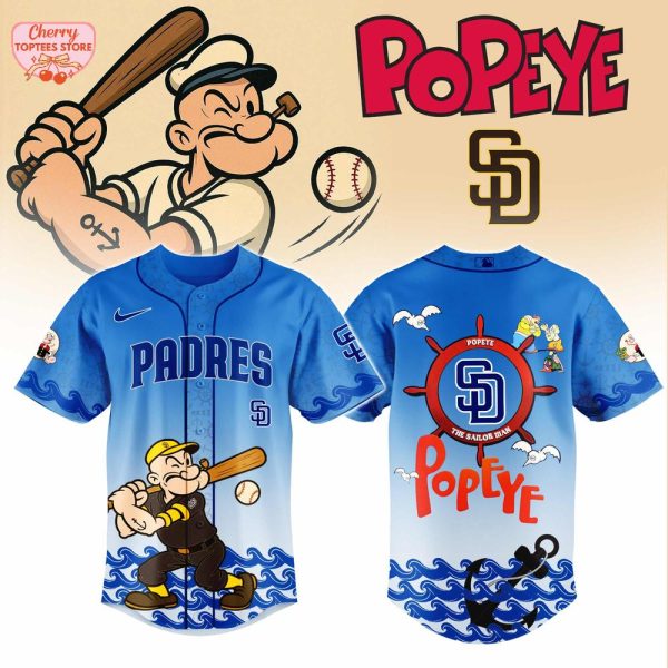 San Diego Padres MLB x Popeye For Fans 2025 Baseball Jersey