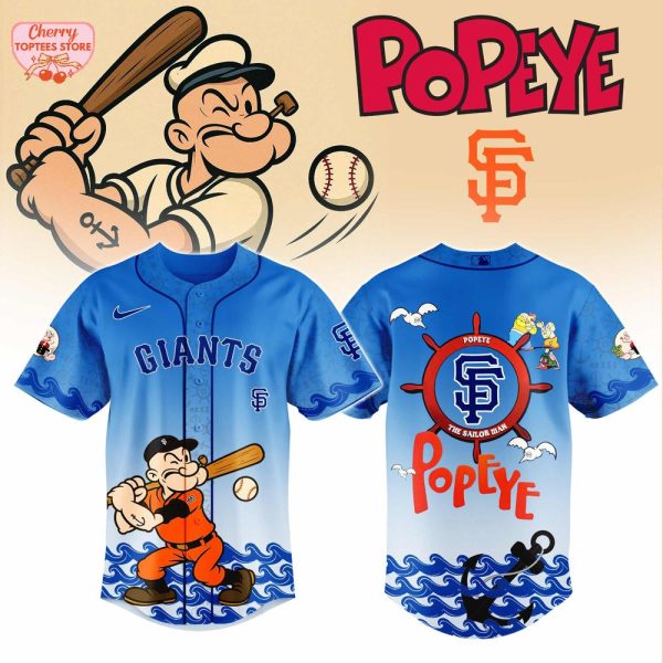 San Francisco Giants MLB x Popeye For Fans 2025 Baseball Jersey