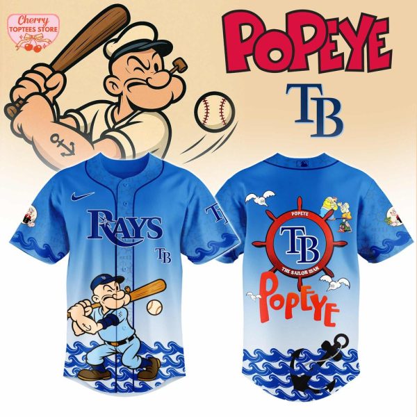 Tampa Bay Rays MLB x Popeye For Fans 2025 Baseball Jersey