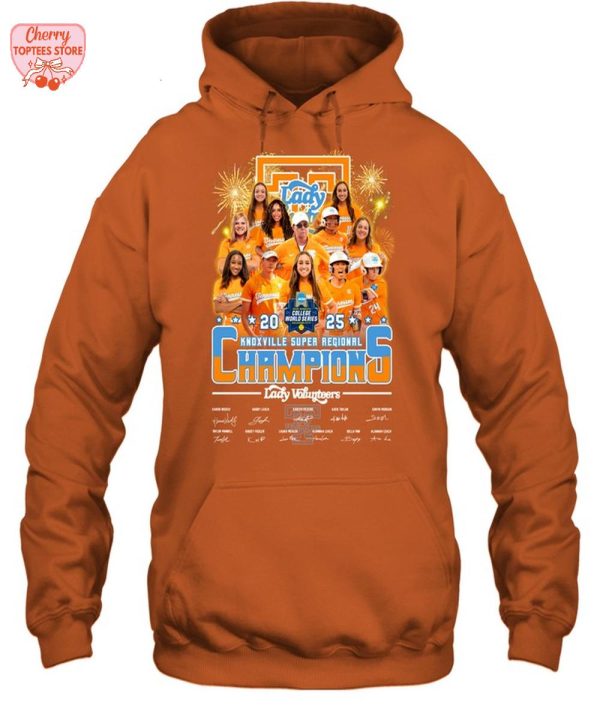 Tennessee Volunteers Lady 2025 Knoxville Super Regional Champions T-Shirt