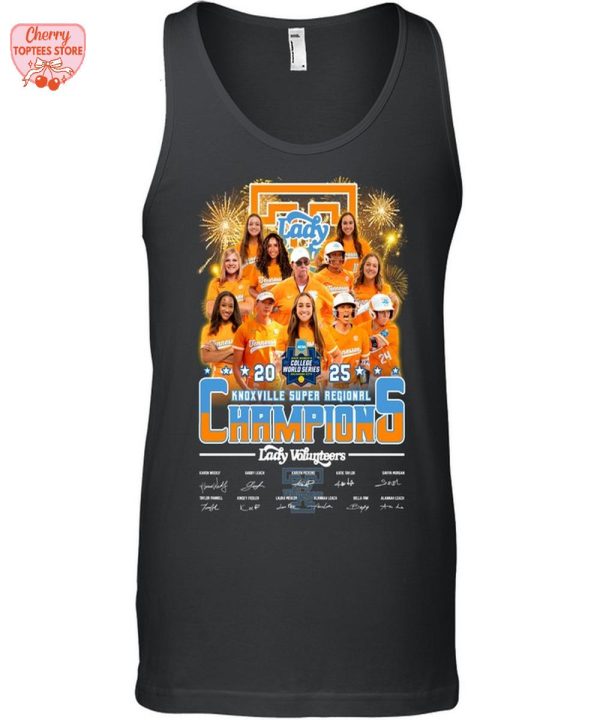 Tennessee Volunteers Lady 2025 Knoxville Super Regional Champions T-Shirt