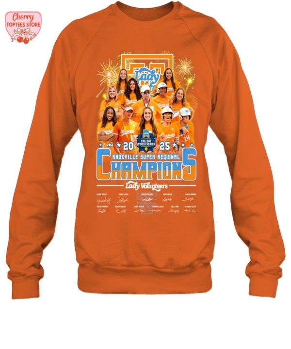 Tennessee Volunteers Lady 2025 Knoxville Super Regional Champions T-Shirt