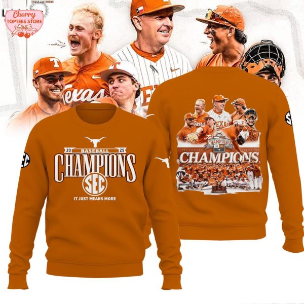 Texas Longhorns Baseball Regular Season Southeastern Conference Champions 2025 Hoodie