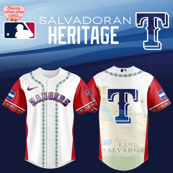 Texas Rangers Salvadoran Heritage Night 2025 Baseball Jersey
