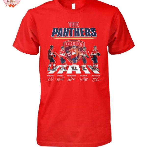 The Florida Panthers Ice Hockey Team Signatures T-Shirt