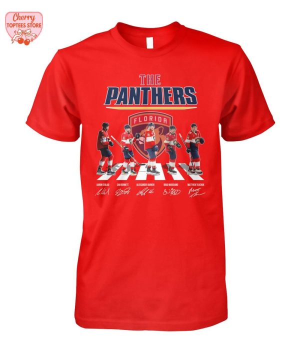 The Florida Panthers Ice Hockey Team Signatures T-Shirt