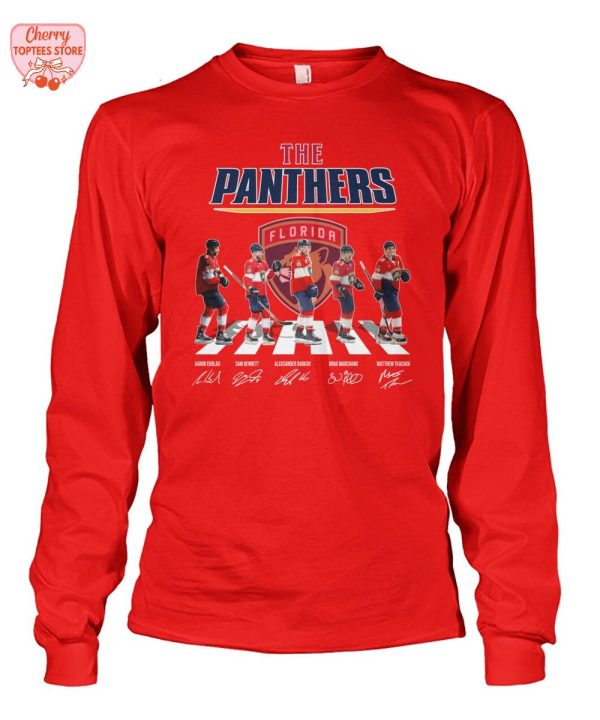 The Florida Panthers Ice Hockey Team Signatures T-Shirt