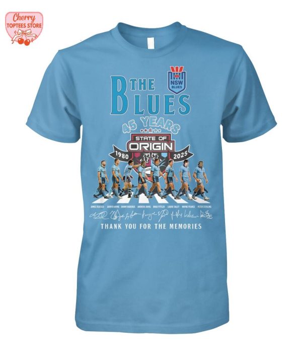 The New South Wales Blues 45 Years 1980-2025 Thank You For The Memories T-Shirt