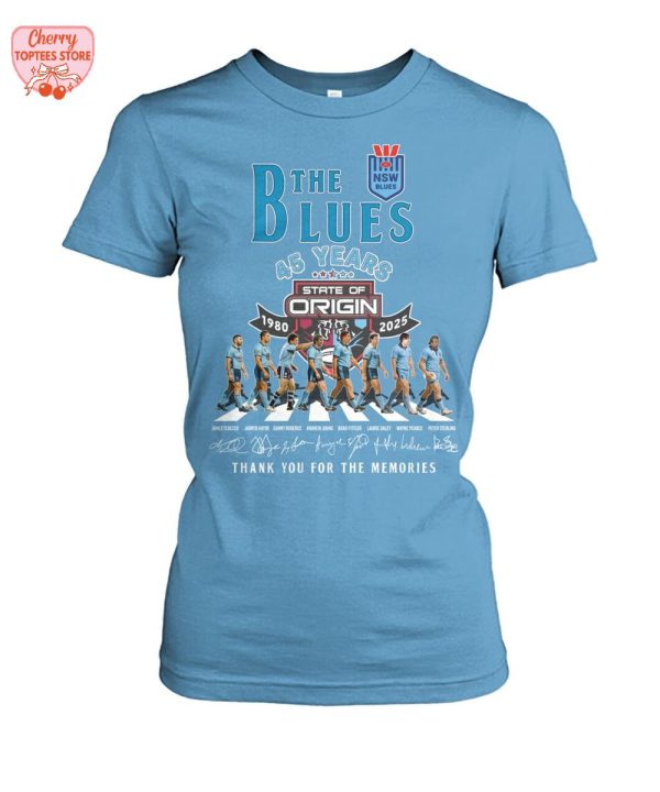 The New South Wales Blues 45 Years 1980-2025 Thank You For The Memories T-Shirt