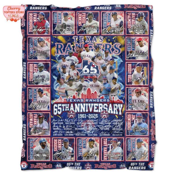 The Texas Rangers 65th Anniversary 1961-2026 Special New Fleece Blanket