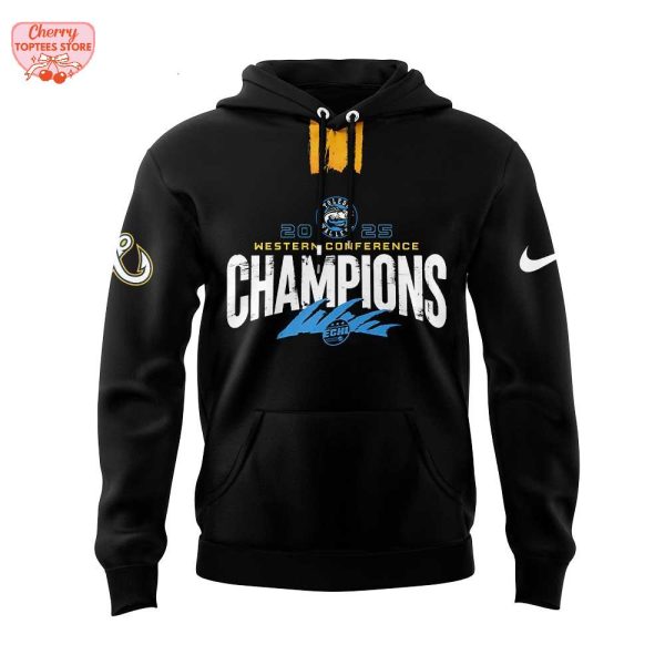 Toledo Walleye 2025 Western Conference Champions Black Limited Edition Hoodie
