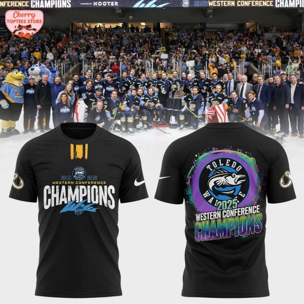 Toledo Walleye 2025 Western Conference Champions Black Limited Edition Hoodie