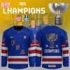 USA Ice Hockey World Champions 2025 Blue Hockey Jersey