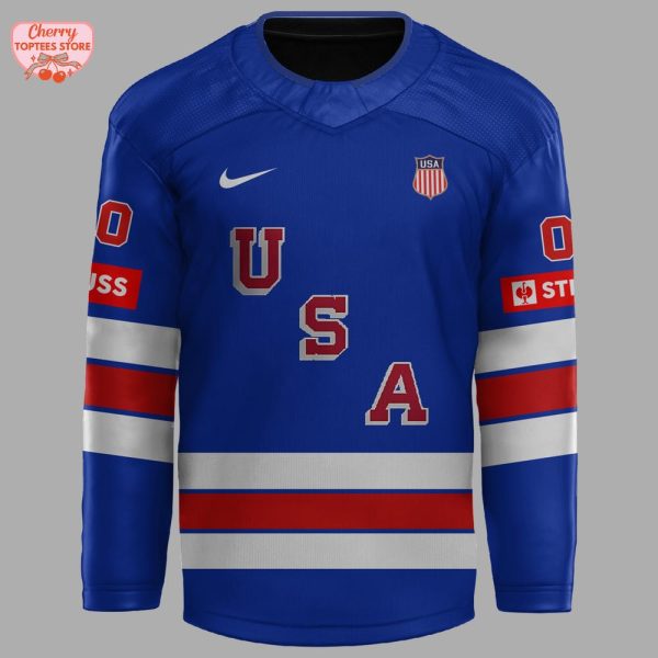 USA Ice Hockey World Champions 2025 Blue Hockey Jersey