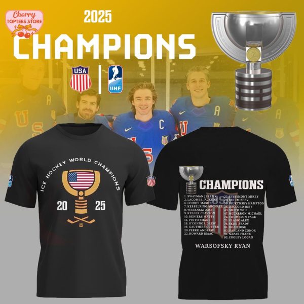 USA Ice Hockey World Champions 2025 T-Shirt