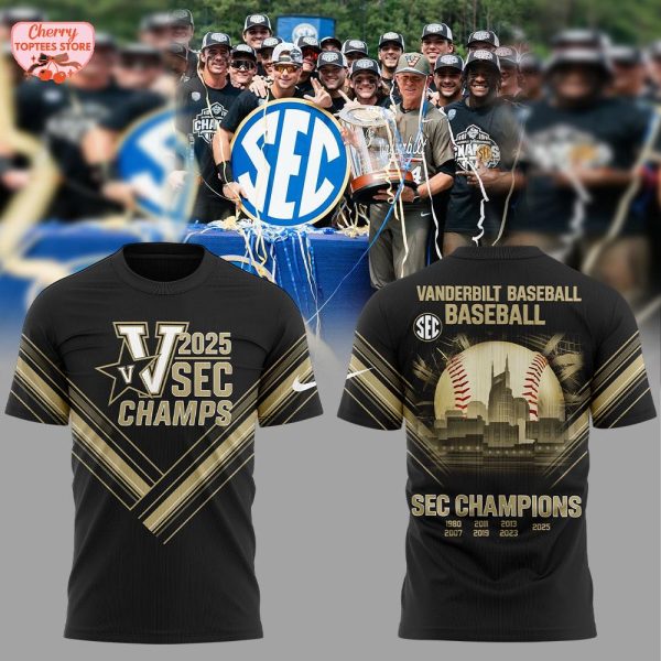Vanderbilt Anchor Down Baseball 2025 SEC Champions Hoodie