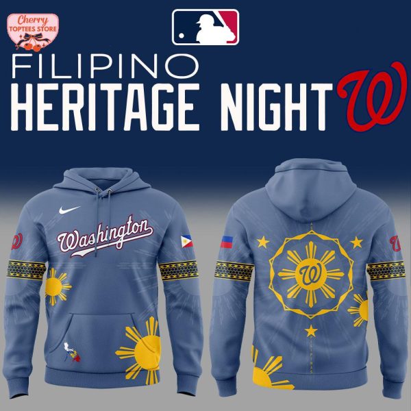 Washington Nationals Filipino Heritage Night 2025 Special New Hoodie