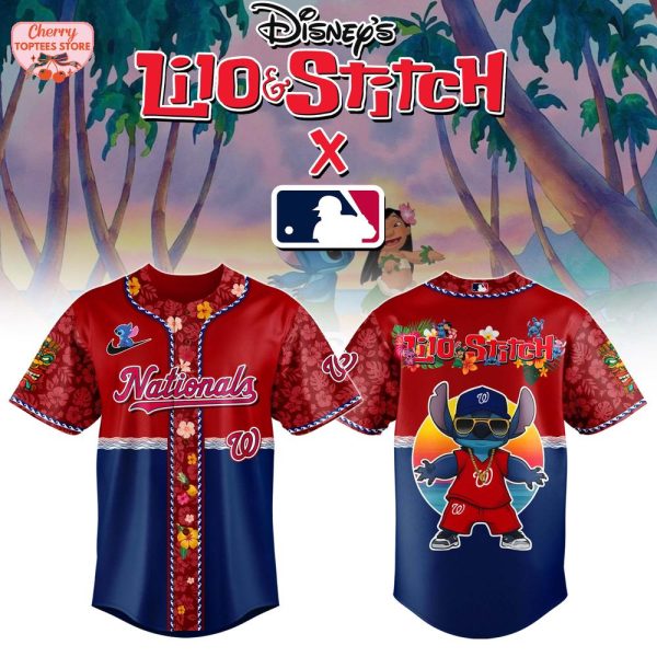 Washington Nationals MLB x Lilo & Stitch 2025 Baseball Jersey