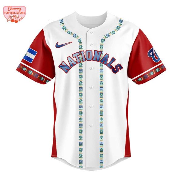 Washington Nationals Salvadoran Heritage Night 2025 Baseball Jersey