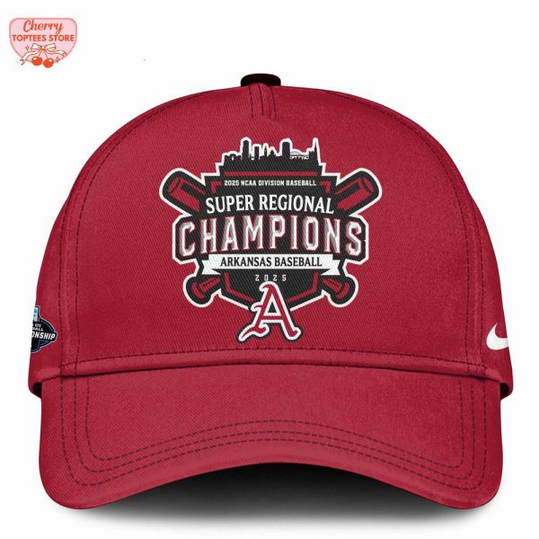 Arkansas Razorbacks 2025 NCAA Division Baseball Super Regional Champions Hoodie