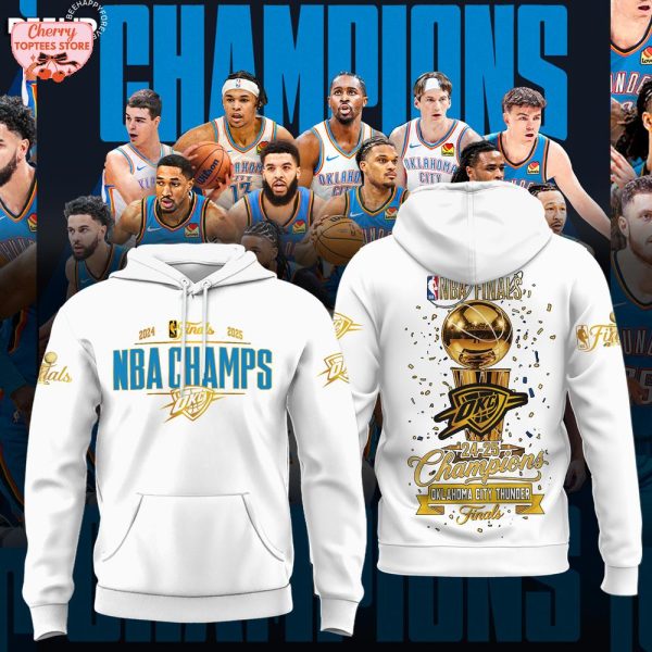 NBA Final 2024-2025 Champions Oklahoma City Thunder Special New T-Shirt – White