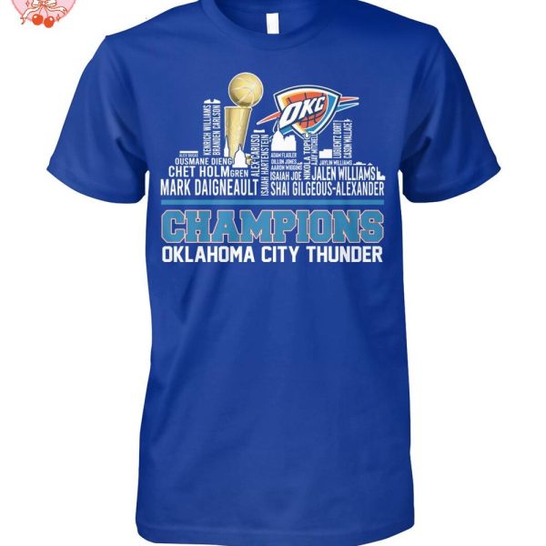 Oklahoma City Thunder Champions NBA 2025 City Edition T-Shirt