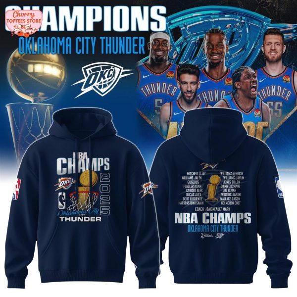 Oklahoma City Thunder NBA Finals Champions 2025 Coach Daigneault Mark Hoodie