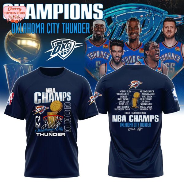 Oklahoma City Thunder NBA Finals Champions 2025 Coach Daigneault Mark T-Shirt